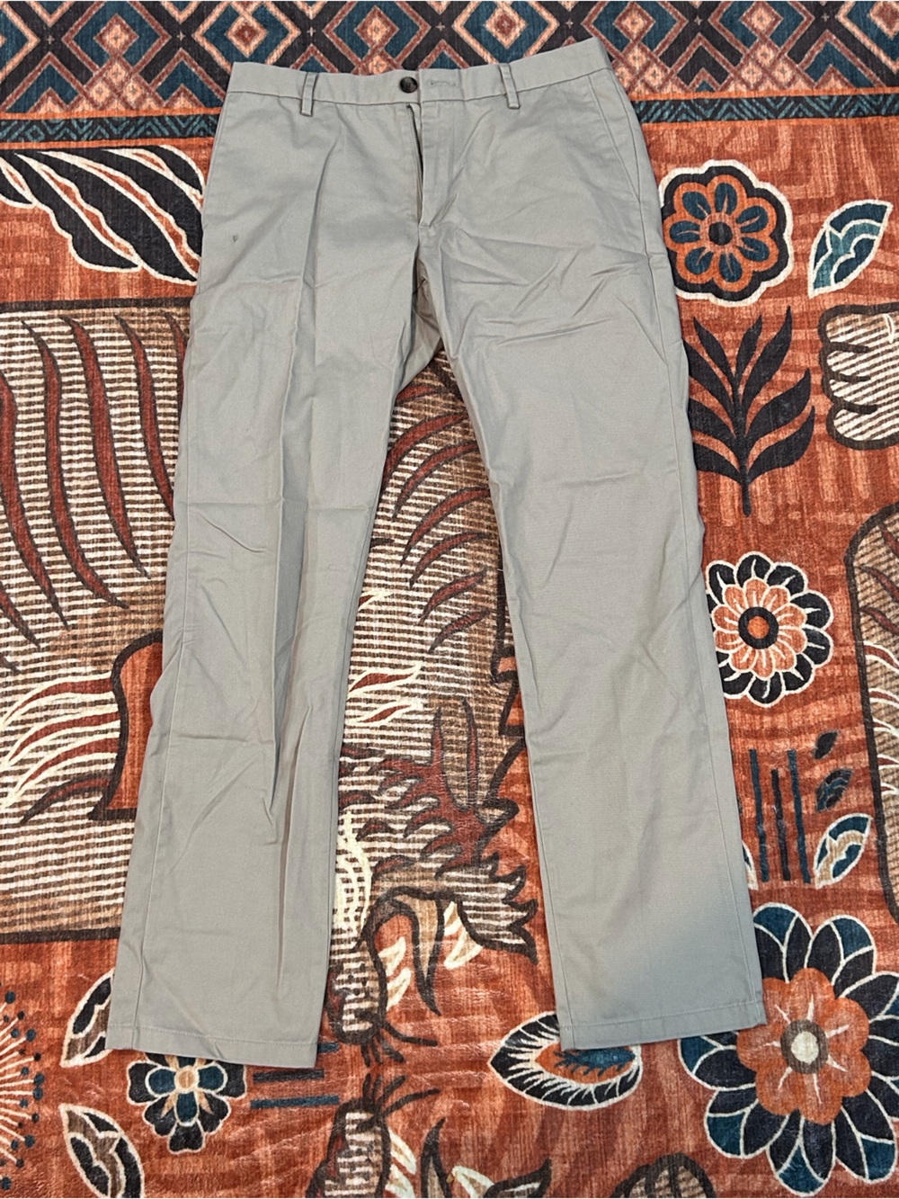 Men's Slim Fit Light Khaki Pants